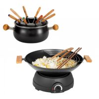 DomoClip Elektrischer Wok und Fondue Set