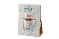 Kleine Auszeit für Dich "Nimm Leben leicht": Becher + Tee + Schokolade