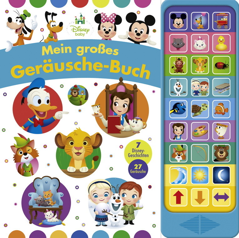Disney Baby - Mein großes Geräusche-Buch, 27-Button-Soundbuch: Tönendes Buch