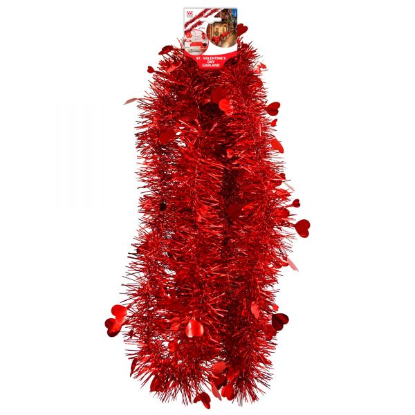 Valentinstag Girlande aus Lametta 3 M - Widmann