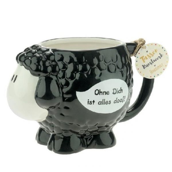 3D Figürliche Tasse SCHAF: "Ohne Dich ist alles doof!" - sheepworld
