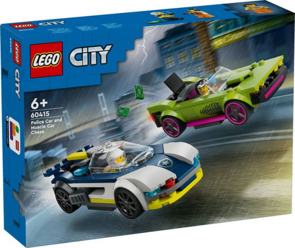 60415 LEGO City Polizei Verfolgungsjagd mit Polizeiauto und Muscle Car - Lego