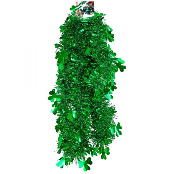 St. Patrick's Day Girlande aus Lametta 3 M - Widmann