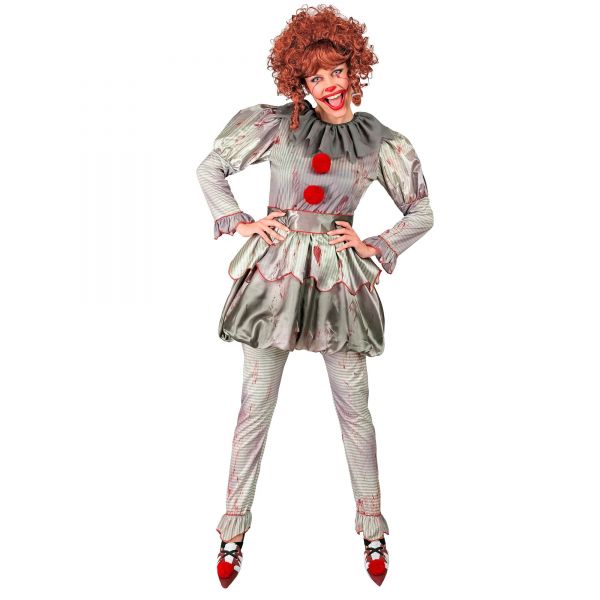 Killer Clown (Kleid, Leggings, Gürtel, Schuhüberzieher), S - Widmann