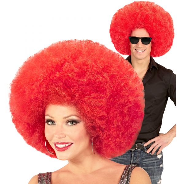 Top Quality rote Riesen Afro Perücke in Polybag, - Widmann