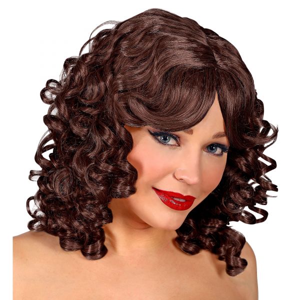 Perücke Veronica Braun in Box, - Widmann