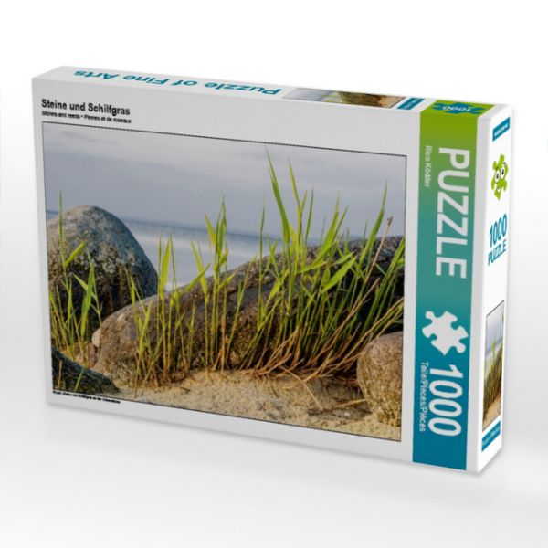 Steine und Schilfgras (Puzzle): Steine und Schilfgras an der Ostseeküste - Calvendo Puzzle