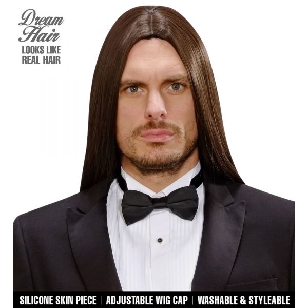 Perücke Dream Hair Viktor Braun in Farbiger Box, - Widmann