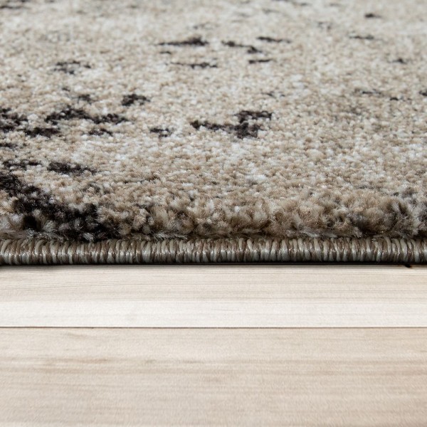 Short Pile Rug Vintage Look Grey Rug24