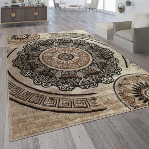 Designer Wohnzimmer Teppich Orientalisch Mandala Motive Braun Beige Designer Wohnzimmer Teppich Orientalisch Mandala Motive Braun Beige