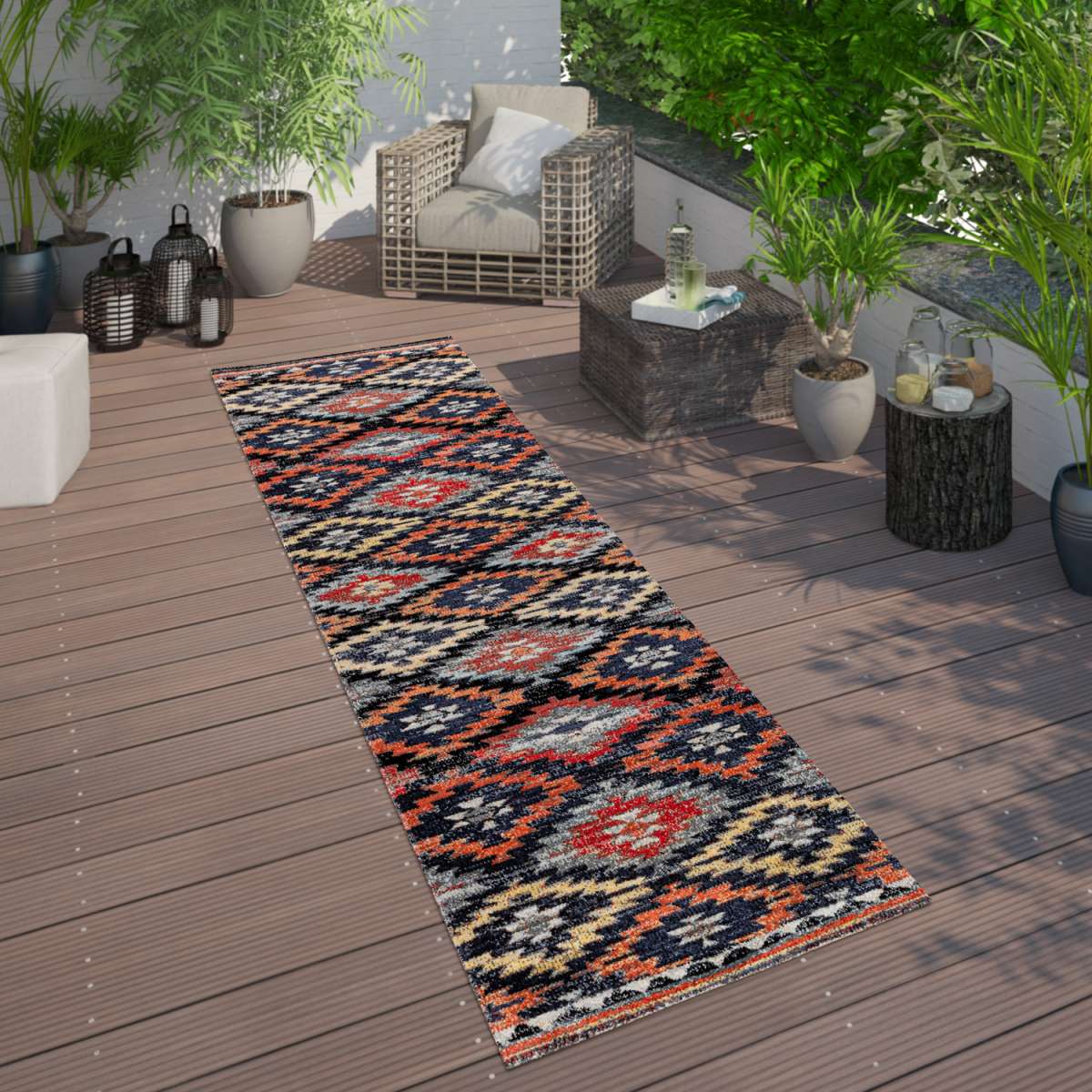 In & Outdoor Teppich Zickzack TeppichCenter24