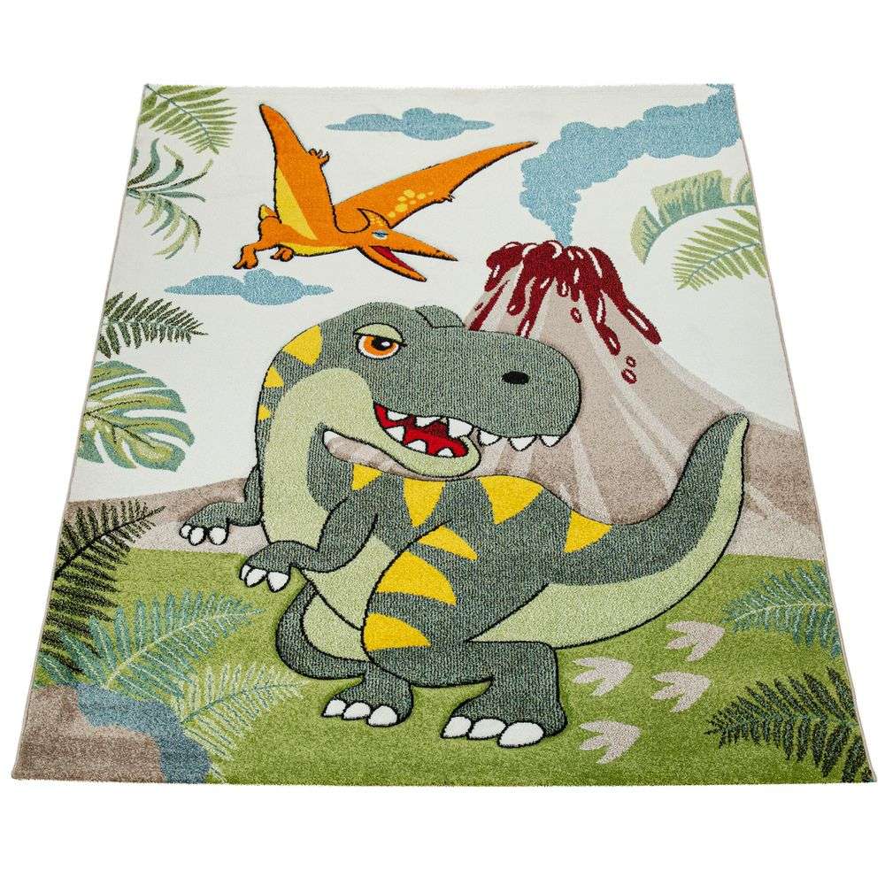 ShortPile Children's Rug Dinosaur Green Rug24