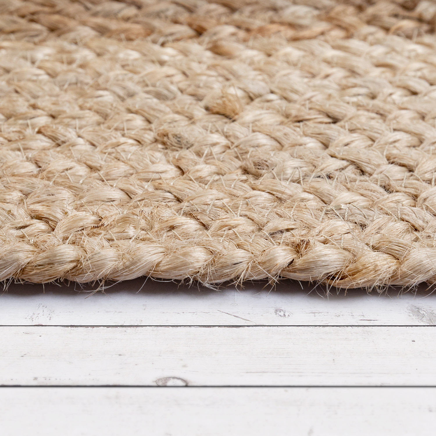 Wohnzimmer Teppich Rund Jute Handgefertigt TeppichCenter24