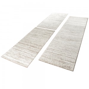 3er-Set Läufer Einfarbig Meliert Creme 2x70x140 1x 70x250 3er-Set Läufer Einfarbig Meliert Creme 2x70x140 1x 70x250