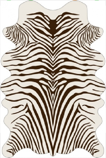 Moderner Teppich Mit Bedrucktem Zebra Muster Trend Design Braun Creme