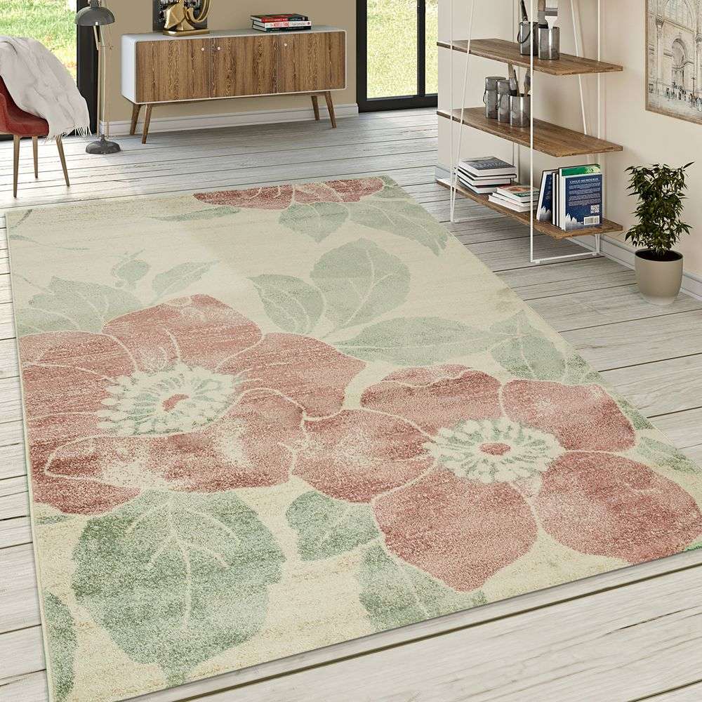DesignTeppich Floral BlumenMuster Tapis24