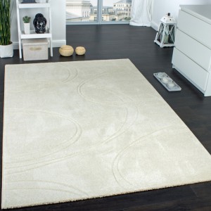 Teppich Einfarbig Designerteppich mit Handgearbeiteten Konturen Creme Elfenbein Teppich Einfarbig Designerteppich mit Handgearbeiteten Konturen Creme Elfenbein