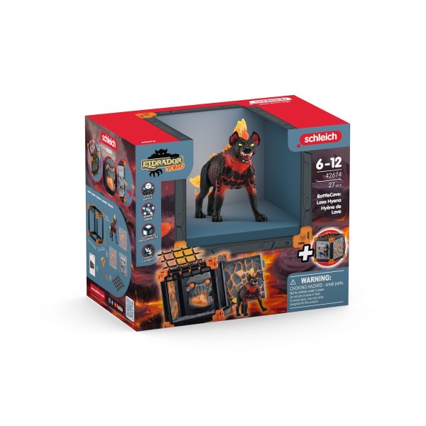 schleich 42674 BattleCave Lavahyäne, ab 7 Jahren, ELDRADOR CREATURES - Spielset, 27 Teile