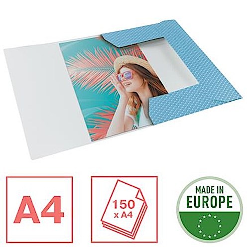 Esselte A4 3-Fächerordner aus Karton, für 150 Blatt Papier, Dokumentenaufbewahrung und Schreibtischorganisation, mit Prägemuster, Colour&#039;Breeze Serie,