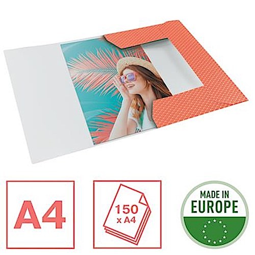 Esselte A4 3-Fächerordner aus Karton, für 150 Blatt Papier, Dokumentenaufbewahrung und Schreibtischorganisation, mit Prägemuster, Colour&#039;Breeze Serie,