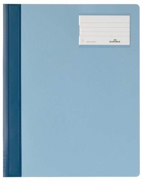 DURABLE Hunke & Jochheim Schnellhefter, Hartfolie, DIN A4 überbreit, blau