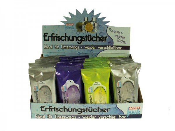 Erfrischungstücher 15Stck/Pack - 3fach sortiert gemischt in mint, citrus oder ice - nicht auswählbar