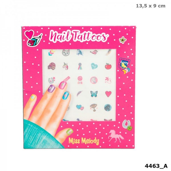 Depesche 4463 Miss Melody - Nagel Tattoos, Aufkleber für die Finger-Nägel in verschiedenen Motiven