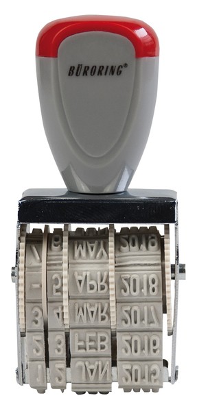 Büroring Datumstempel 25 x 4 mm Metall/Kunststoffgehäuse