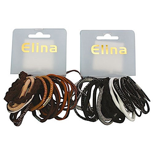 Haargummi Elina 24er (1 \* 24Stk) verschiedene Farben + Design
