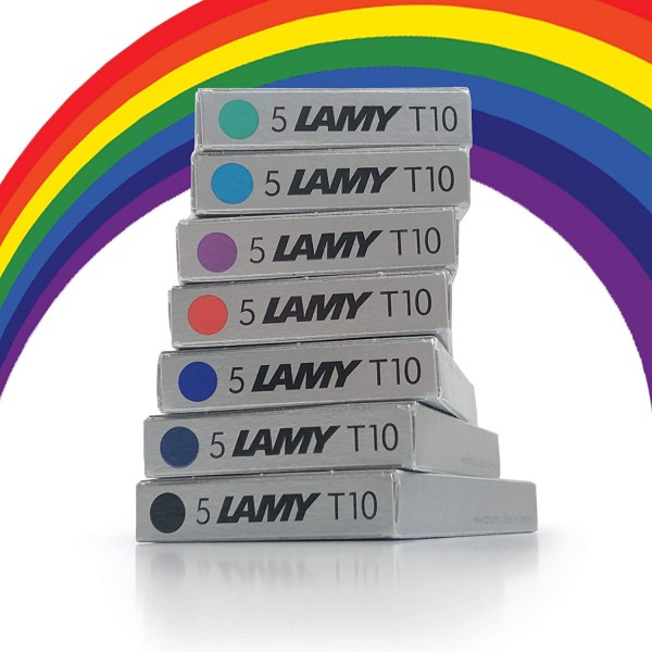 Lamy T10 Verschiedene Farben Packung Füllfederhalter Tintenpatronen Nachfüllpack Ersatzteil Für Alle Lamy Fountian Stifte 1 Packung Von Jeder Farbe 7