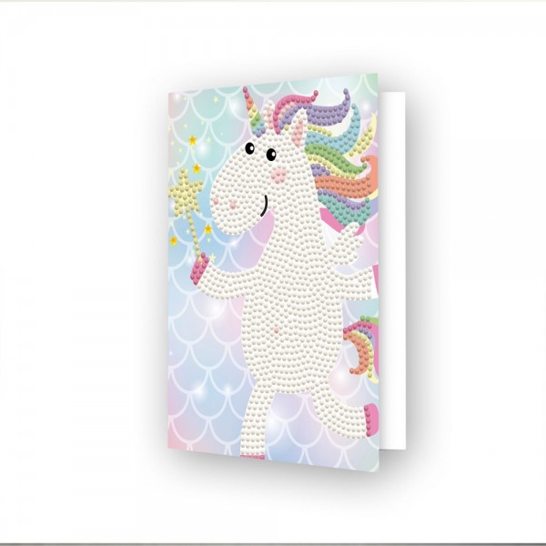 Diamond Dotz Diamond Art Greeting Card Kit 5&quot;&quot;X7&quot;&quot;-Unicorn Wish