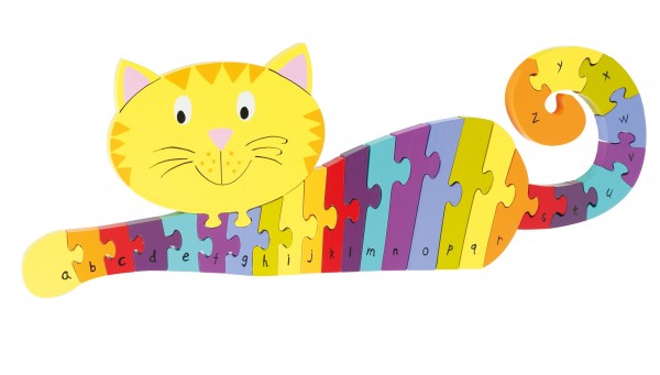 Orange Tree Toys 46010 OTT04592 ABC Puzzle Katze, bunt