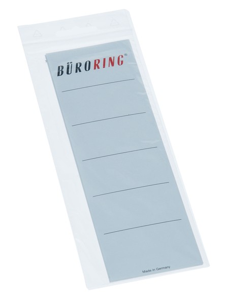 Büroring Ordner Rückenschild klebbar schmal/breit weiß, 10er