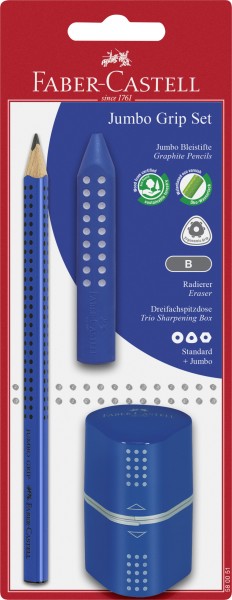 Schreibset Grip 2001 blau 1Bleistift- Radierer-Spitzerdose