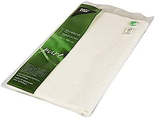 PAPSTAR Tischdecke pure gefaltet 120x180cm weiss (1 Stück)