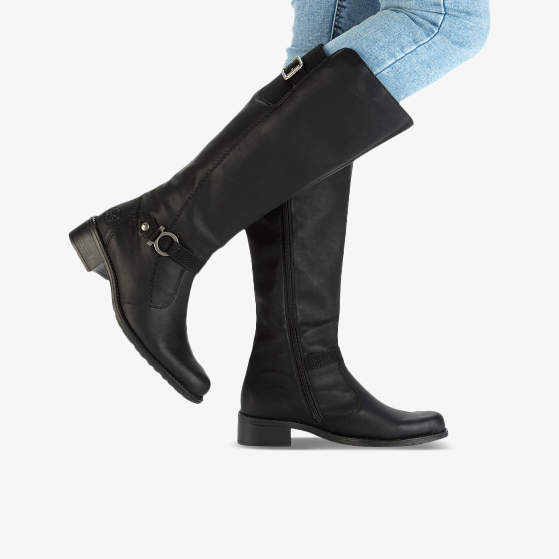 Rieker Damen-Stiefel N1457 - Bequem & Elegant Mit Wechselfußbett