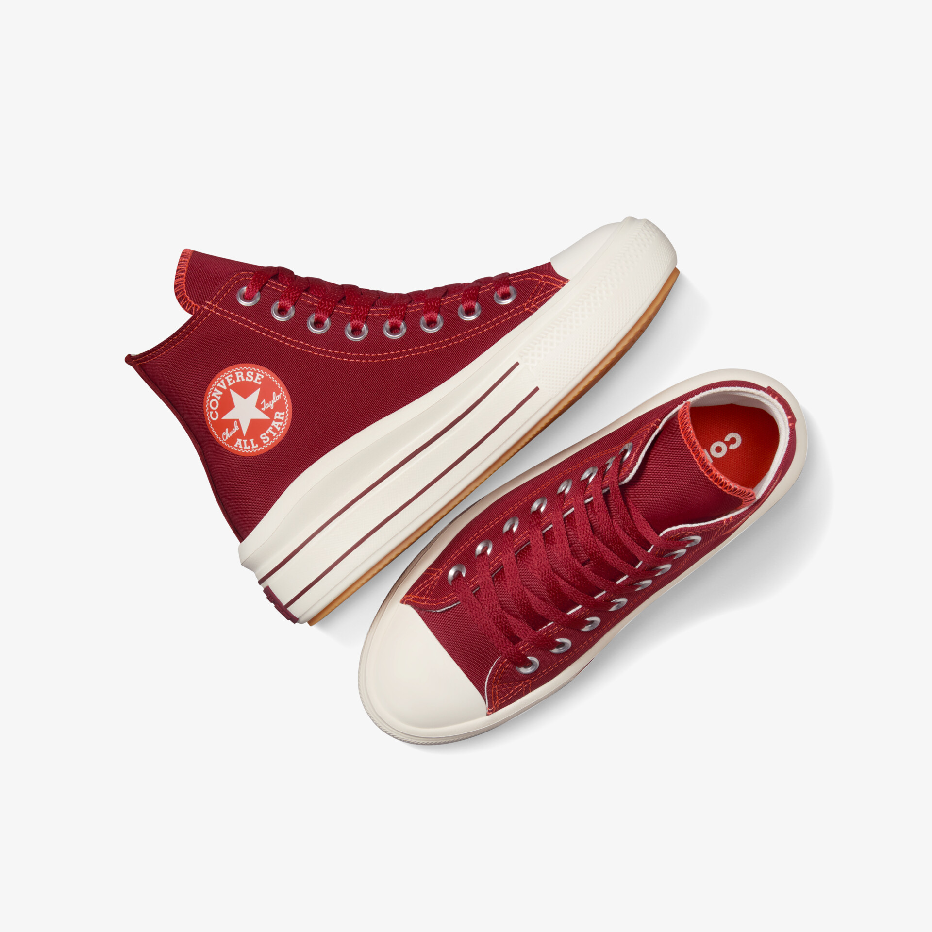 Plateau Sneaker Damen Sneaker Dunkelrot CONVERSE Damen Plateau