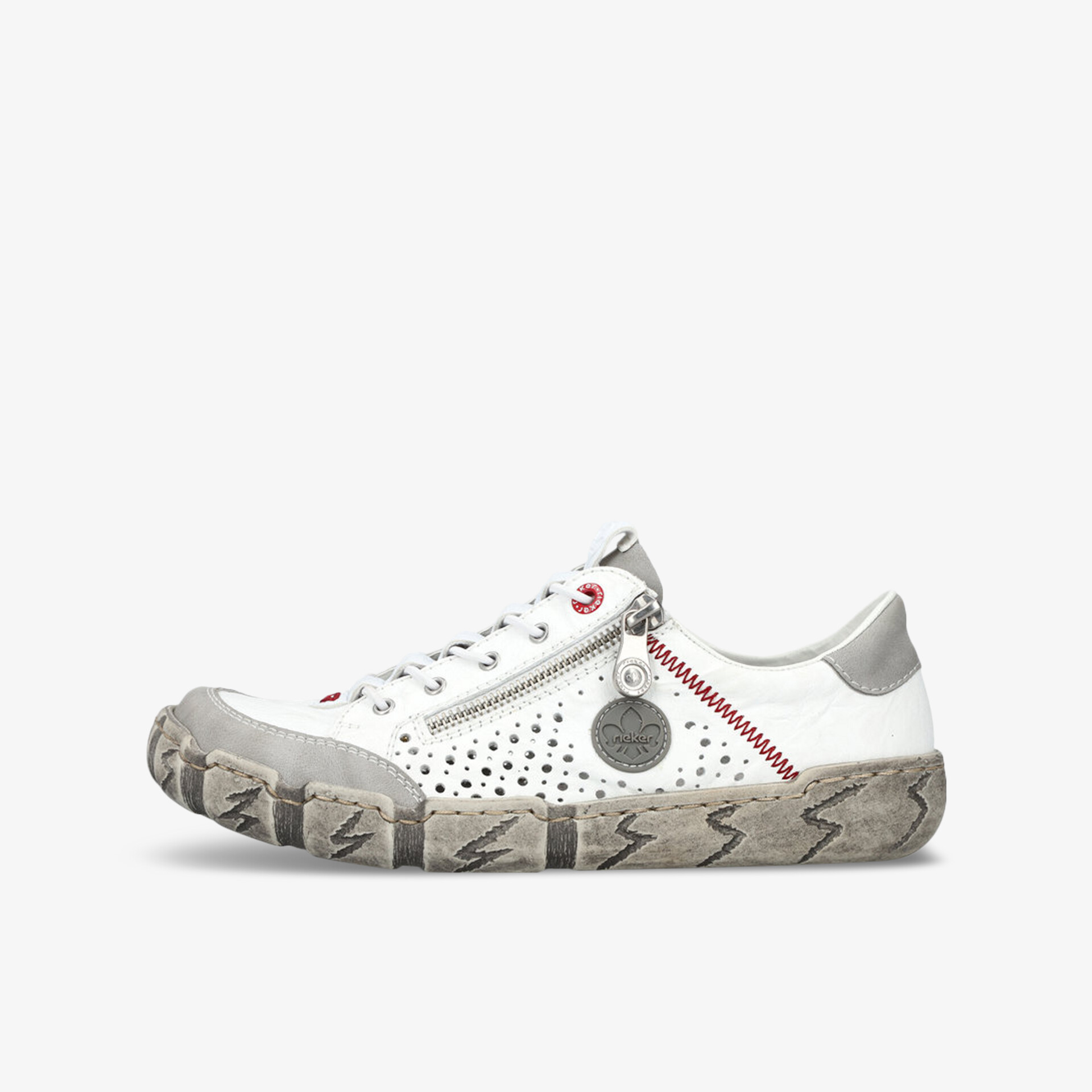 Rieker Damen Halbschuhe M3861 - Beige Loafers Mit Plateausohle - Weiche Decksohle Für Komfort