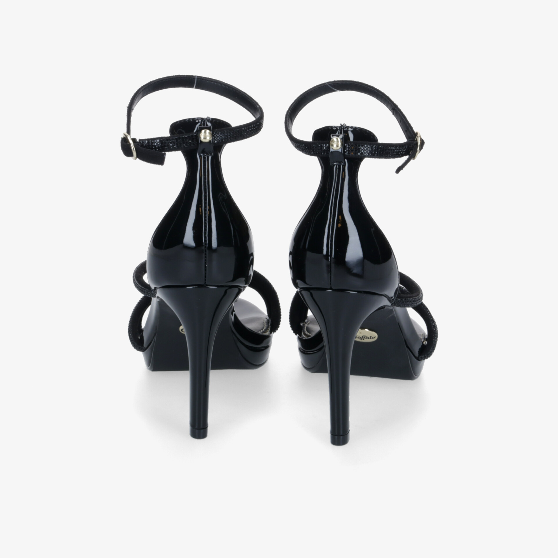 High Heel Sandalen Pumps Schwarz Sandals 2320-623 Vernice Nero