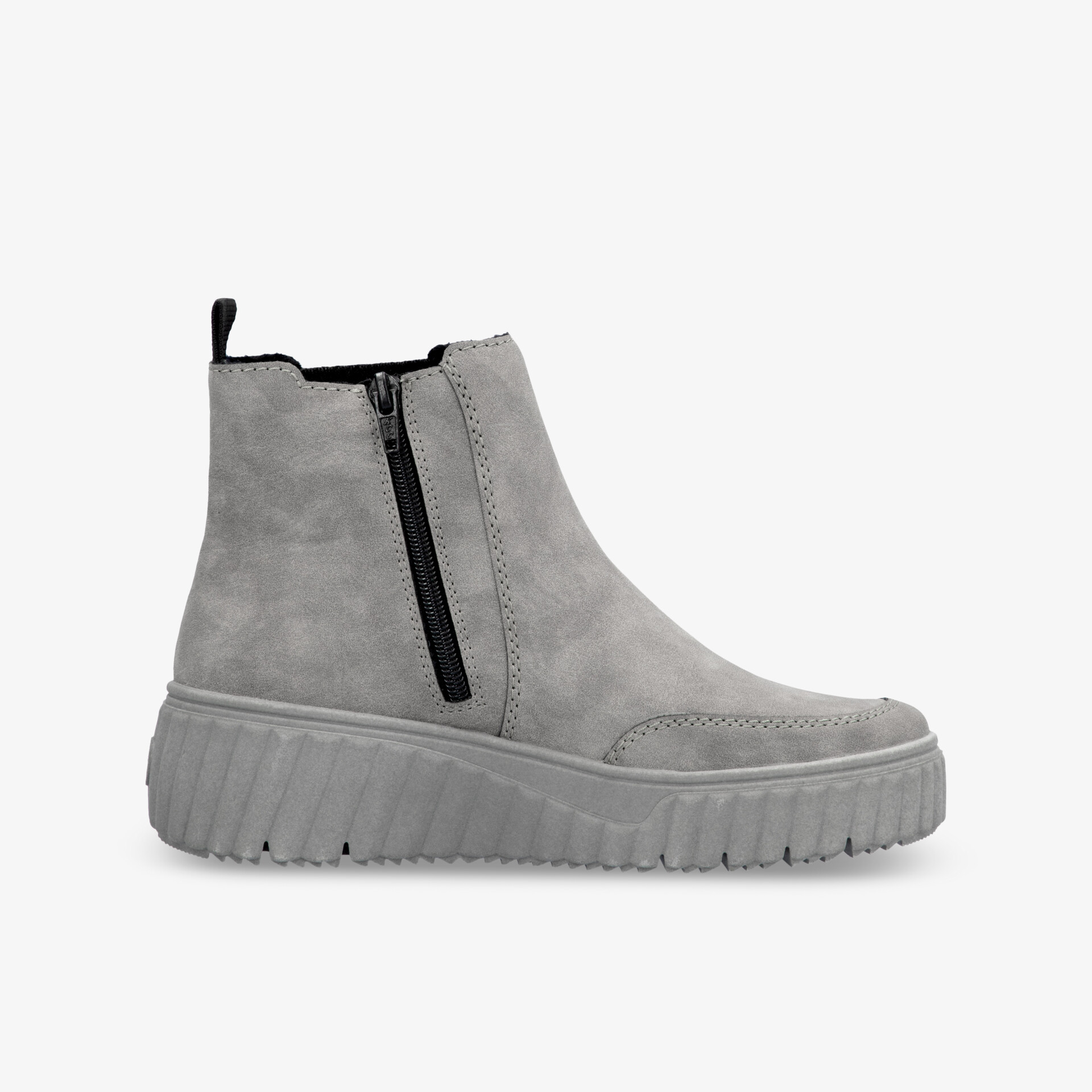 Rieker Plateaustiefelette Grau Rieker Damen Chelsea Boots Grau