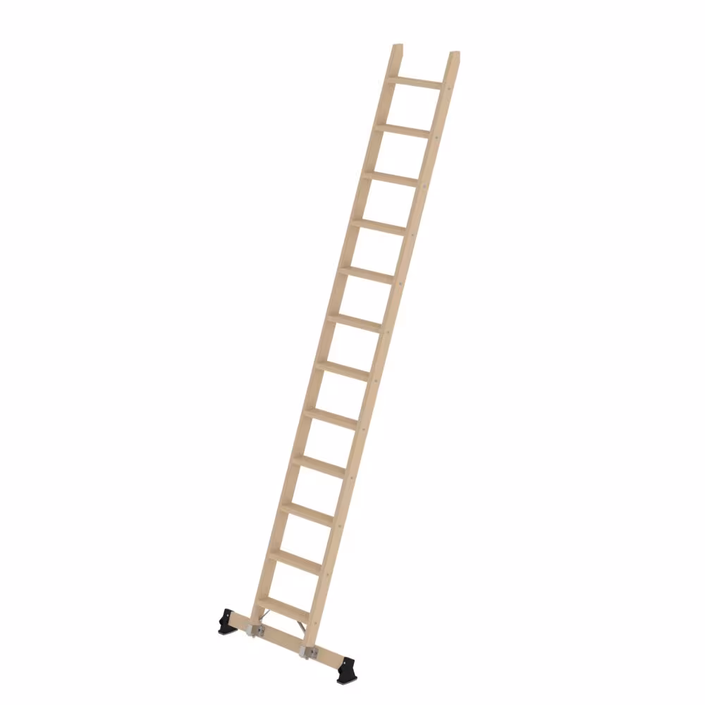 Découvrez l'escabeau en bois avec traverse nivello® 12 marches de la catégorie échelles maigres avec l'article n°. 33732 dans la boutique en ligne qpool24