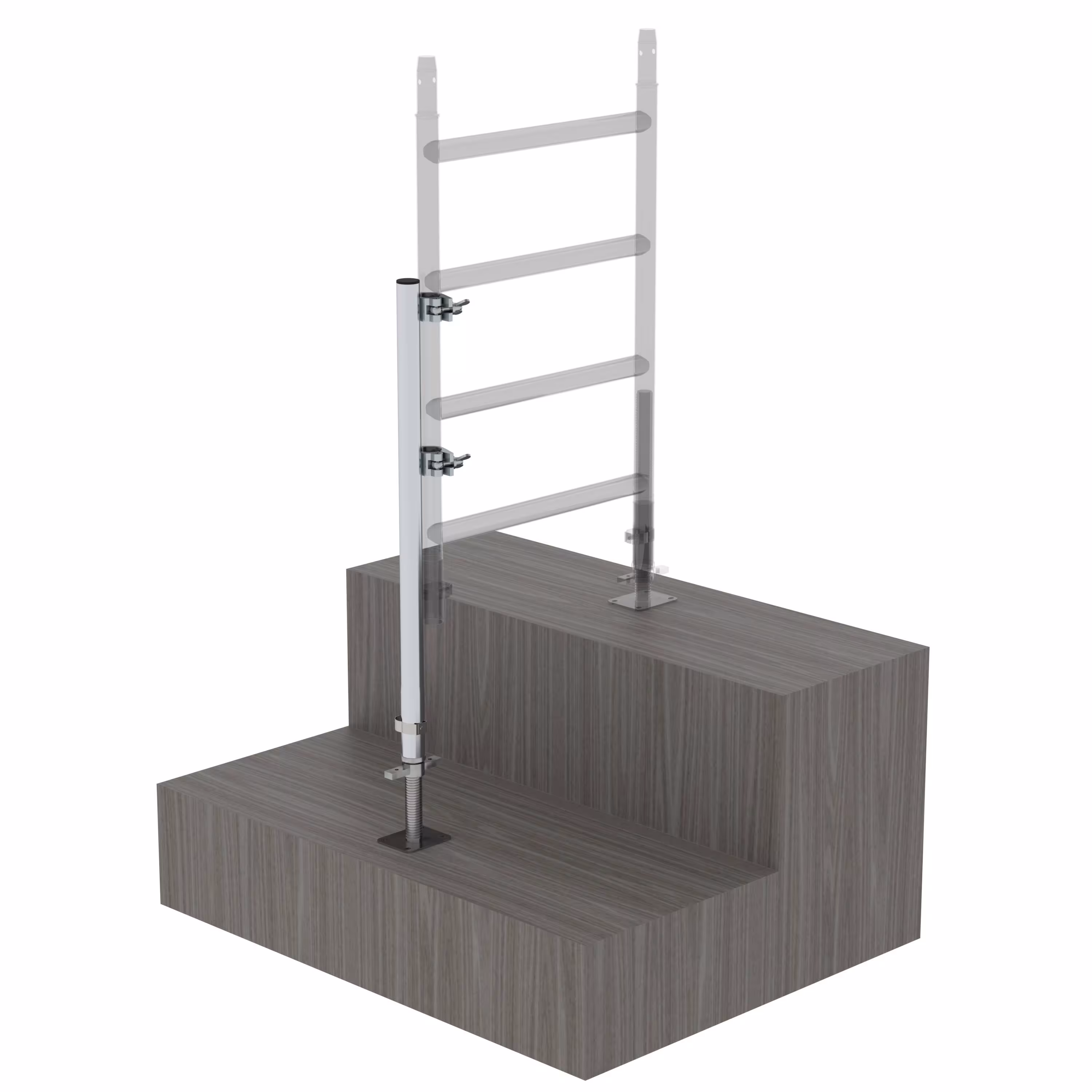 Rahmenverlängerung anklemmbar Verstellbereich max. 400 mm von der Marke Munk aus der Produktreihe Leitern & Gerüste
