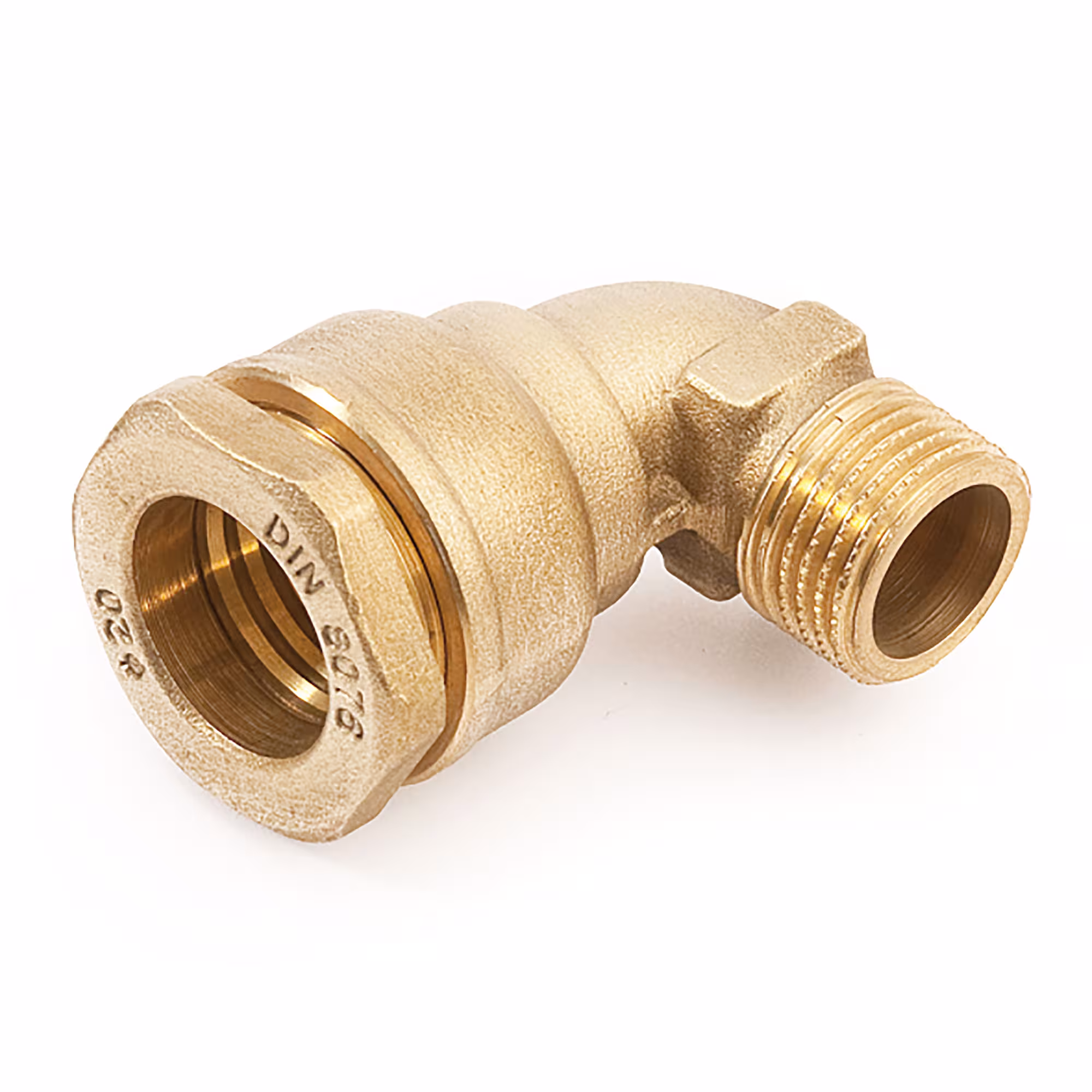 Winkel mit Übergang von PE-Rohr auf Aussengewinde Typ Größe: 50 mm aus der Kategorie PE Rohr Messing Fittings mit der Artikelnr. 480021H145000A