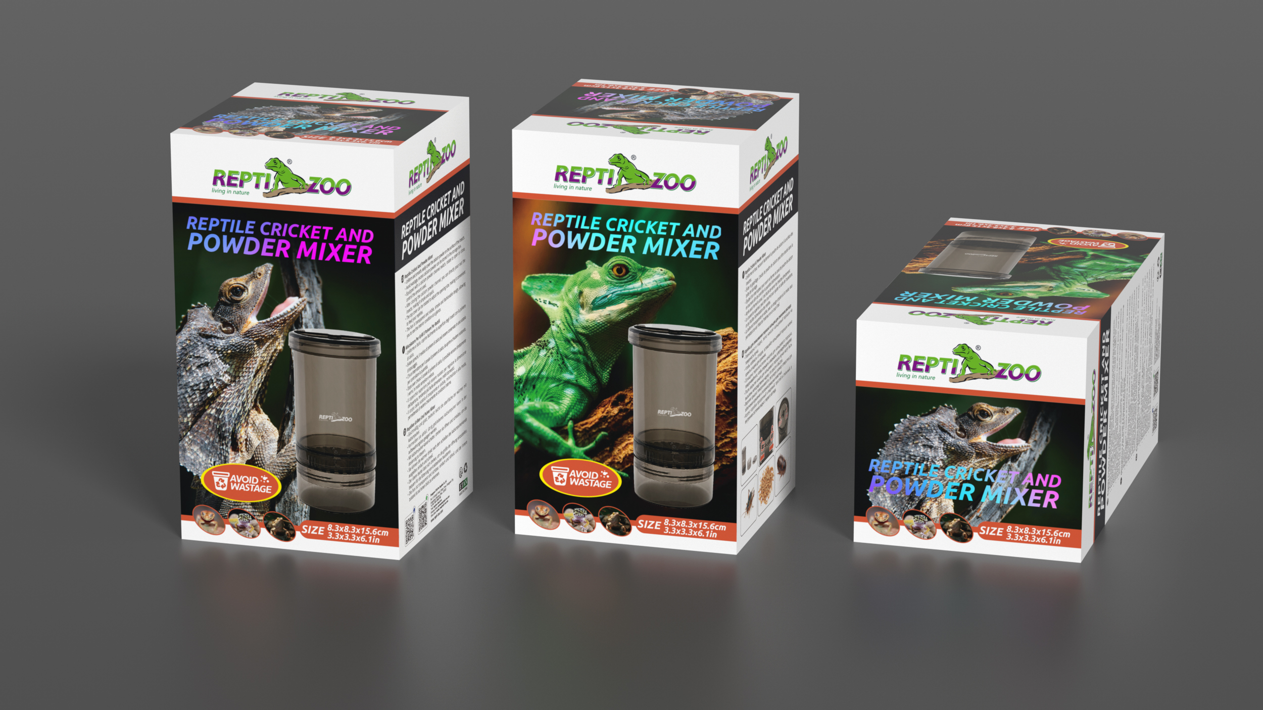 Reptizoo Futterinsekten-Vitaminpulver Mixer (GMB01)