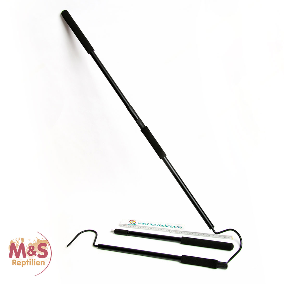 Schlangenhaken ( 2 in 1 )  100 cm , zerlegbar mit Softgriffen (mit Umhängetasche)