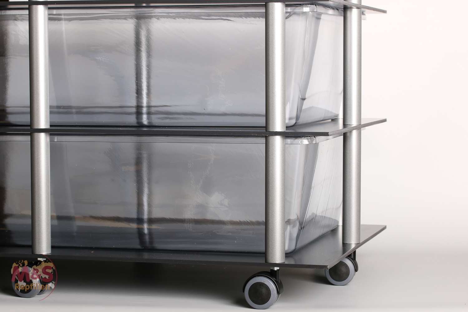 M&S Rack System JUNIOR/ADULT - Aufpreis Lenkrollen (Räder) statt Stutzen für Rack-Bausatz