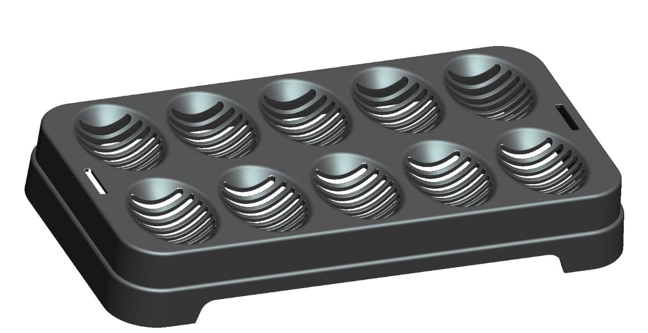 Eiablage (Schwarz, Kunststoff)