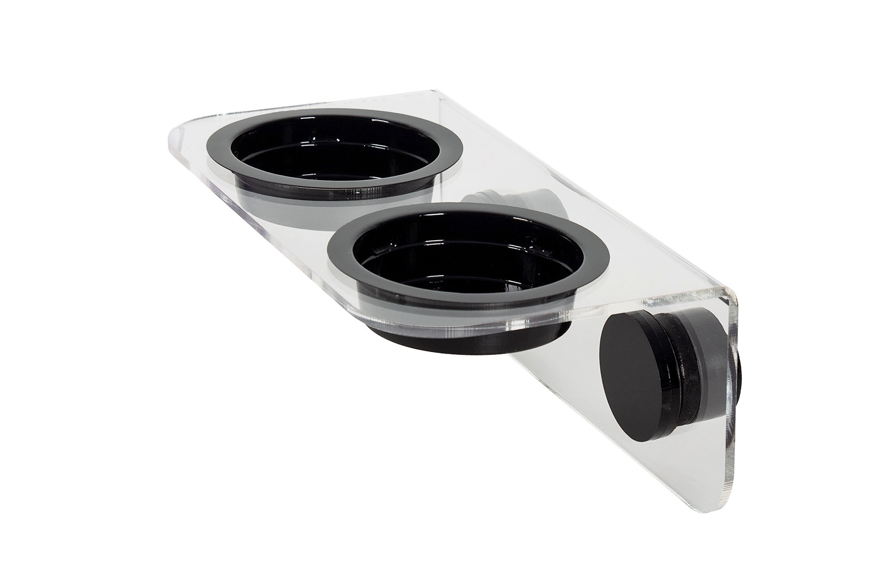 Reptizoo Futterhalter doppelt (klar) Magnetbefestigung inkl. sechs Einwegbecher Ø 50mm (SX02PT)