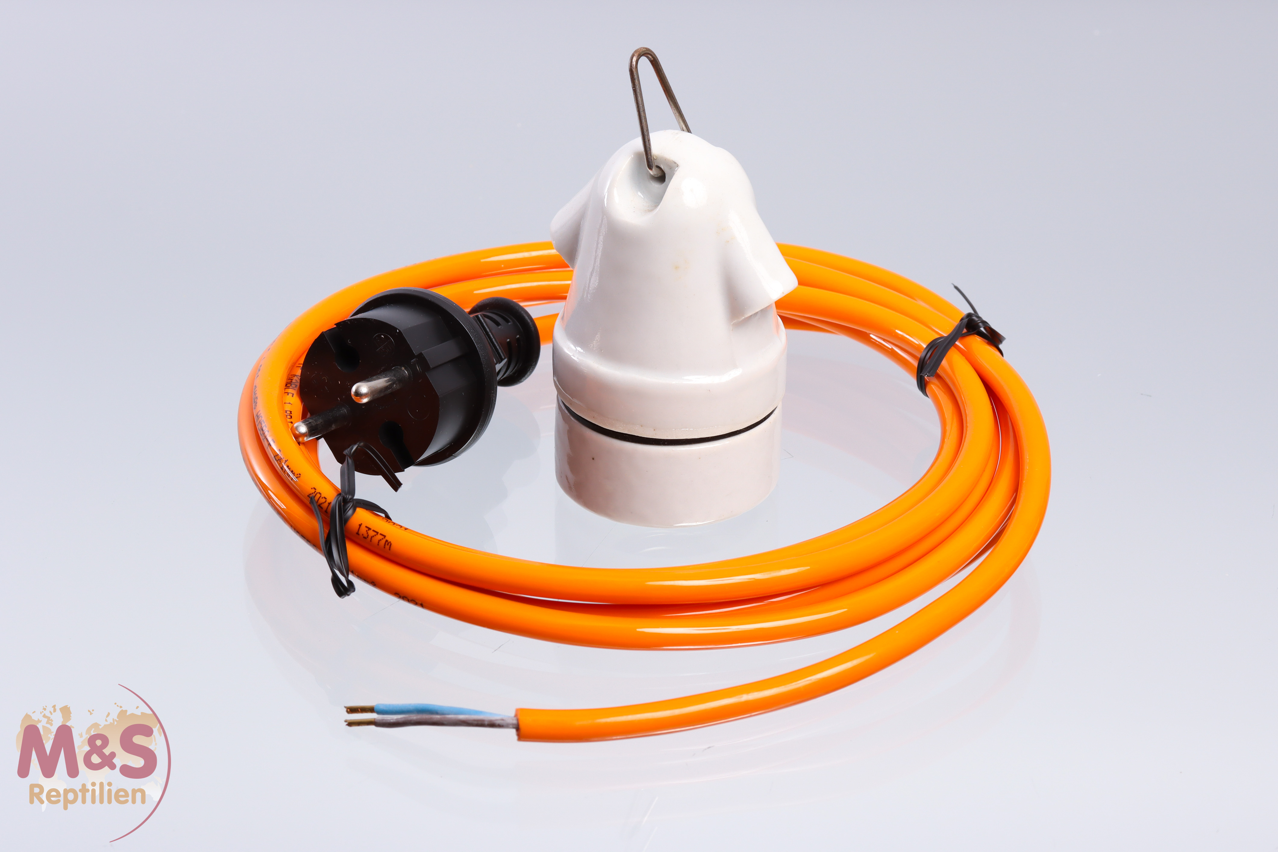 Keramikfassung mit Kabel ( 3 Meter-Kabel)