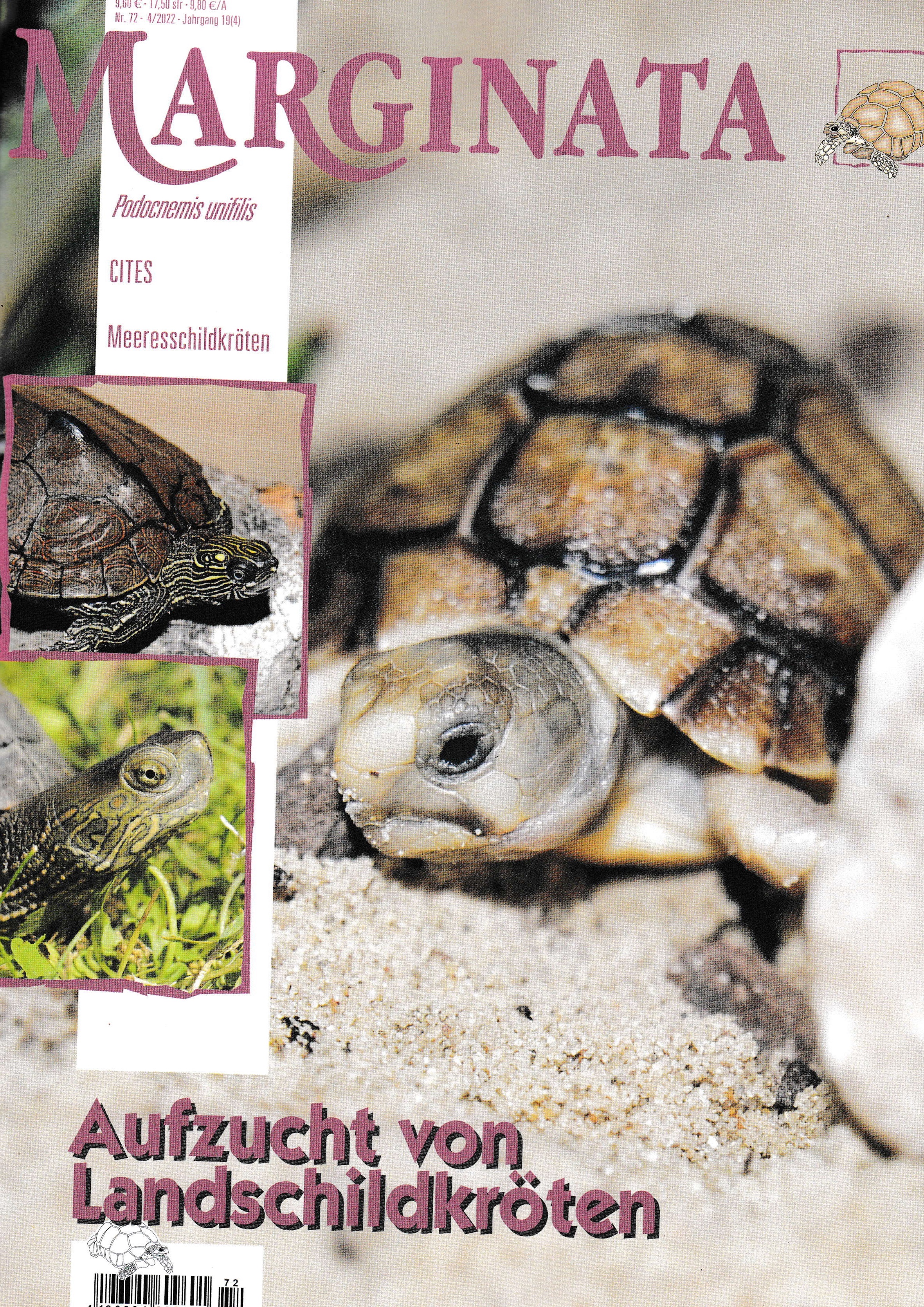 Marginata, Schildkröten Fachzeitschrift, Jahresabo, 4 Ausgaben